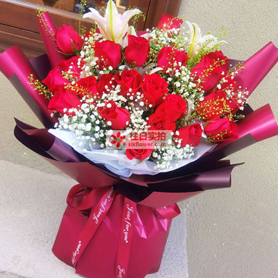 赤峰30朵红玫瑰百合，做你余生故事里的人